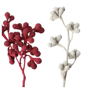 Mushroom gum veje v azalea in ivory barvi na beli podlagi.