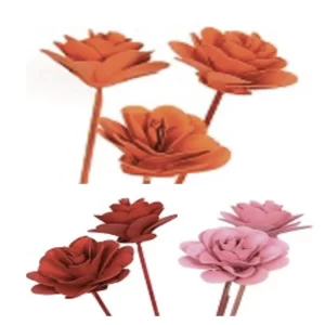 Wood petals flower 8cm lesene rožice različnih barv.